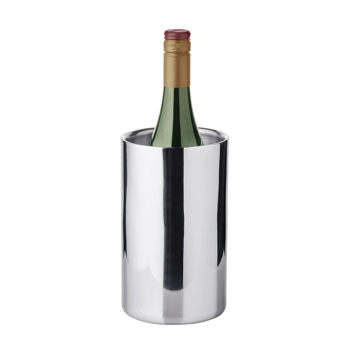 Refroidisseur de bouteilles EDZARD Nebraska, double paroi, acier inoxydable poli, hauteur 20 cm, diamètre 12 cm EDZARD-SHOP.com