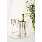 Refroidisseur de bouteilles EDZARD Nebraska, double paroi, acier inoxydable poli, hauteur 20 cm, diamètre 12 cm EDZARD-SHOP.com