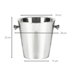 Refroidisseur de bouteilles EDZARD Sevilla avec poignées, acier inoxydable poli, double paroi, ø 22 cm, hauteur 23 cm EDZARD-SHOP.com
