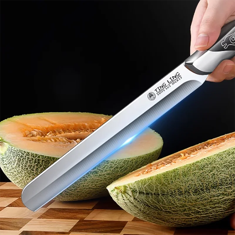 High-grade stainless steel roast duck knife Multi-functional carving knife, kitchen chef cooking barbecue knife watermelon knife Dropshipman