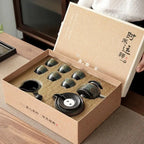 Thé domestique créatif salon semi-automatique rotatif Kung Fu – Ensemble céramique 6 personnes cadeaux affaires Dropshipman