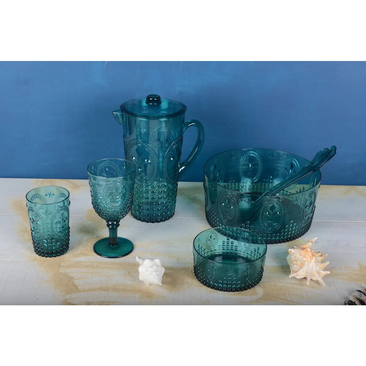 Saladier 26cm turquoise acrylique AULICA
