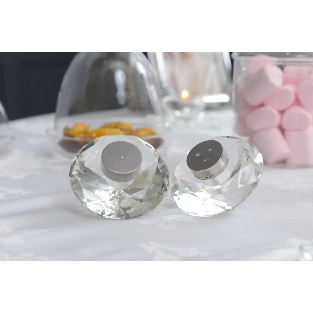 Salière et poivrière cristal 7 cm AULICA