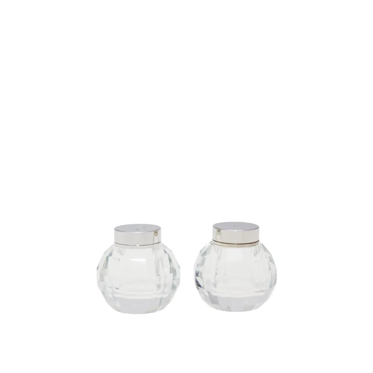 Salière et poivrière rondes façon cristal AULICA