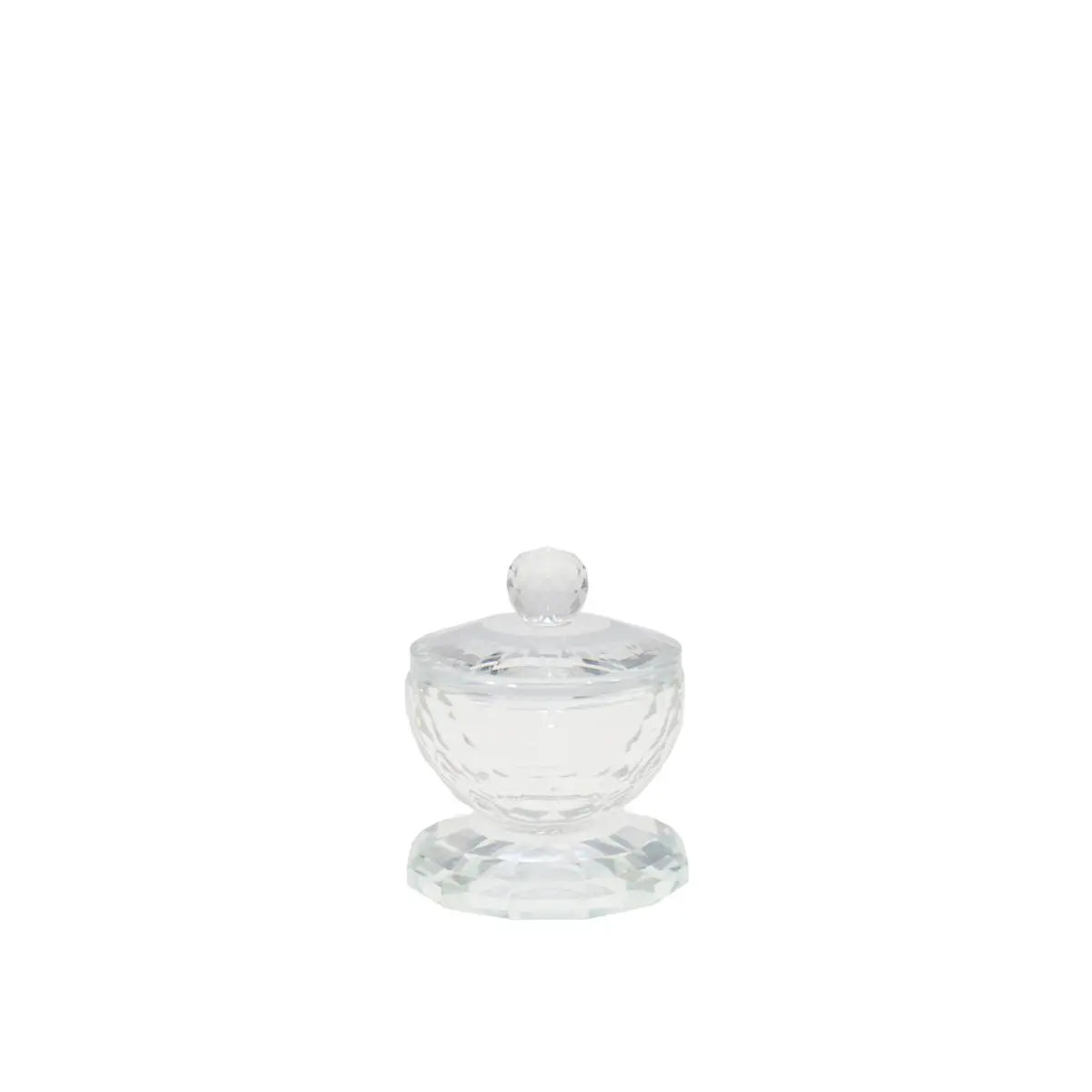 Salière transparente façon cristal avec couvercle AULICA
