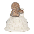 Sculpture Blanc Marron, Terre Cuite 14x14x16 cm Clayre & Eef.