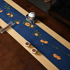 Chemin de Table Élégant Banquet Thé Peint Main Imperméable Tissu Zen – Runner Style National 220x33cm Dropshipman