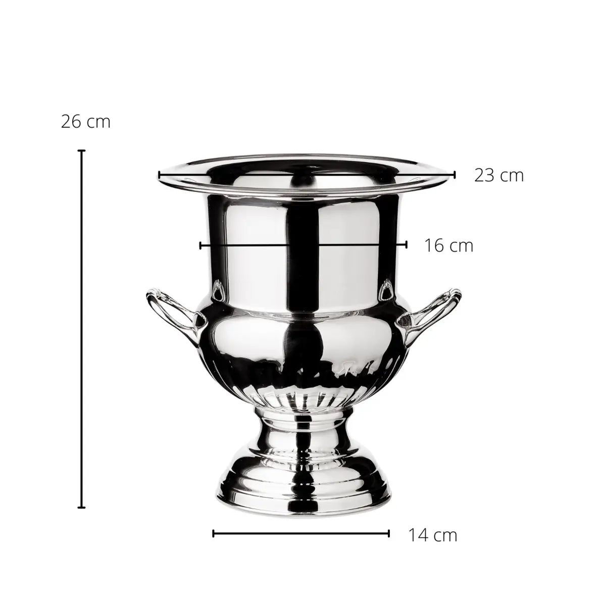 Seau à bouteilles EDZARD Queen Anne, avec poignées, lourd argenté, hauteur 26 cm, diamètre 23 cm EDZARD-SHOP.com