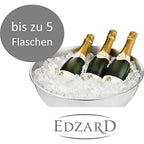 Seau à champagne EDZARD Cara, acier inoxydable, poli, martelé, diamètre 40 cm, hauteur 21 cm EDZARD-SHOP.com