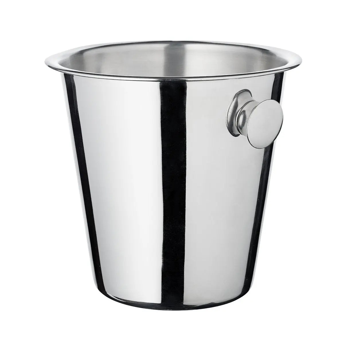 Seau à champagne EDZARD Joey avec poignées, acier inoxydable poli brillant, hauteur 23 cm, diamètre 21 cm EDZARD-SHOP.com