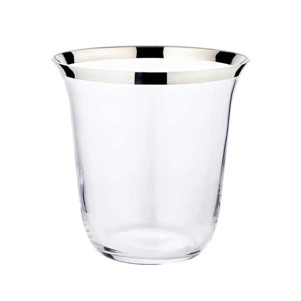 Seau à champagne EDZARD Seau à champagne Toby, verre en cristal soufflé à la bouche avec bord en platine, hauteur 23 cm, ø 22 cm EDZARD-SHOP.com