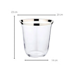 Seau à champagne EDZARD Seau à champagne Toby, verre en cristal soufflé à la bouche avec bord en platine, hauteur 23 cm, ø 22 cm EDZARD-SHOP.com