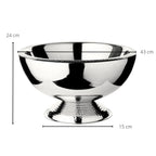 Seau à champagne EDZARD Till, double paroi, acier inoxydable poli brillant, bord et base martelés, ø 43 cm EDZARD-SHOP.com