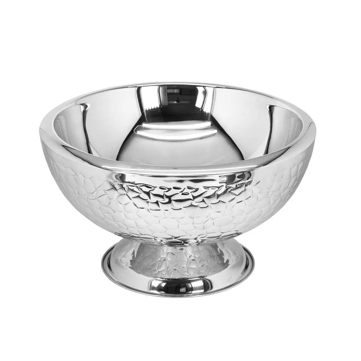 Seau à champagne EDZARD, seau à bouteilles Capri, acier inoxydable poli brillant, à motifs à l'extérieur, ø 43 cm, H 24 cm EDZARD-SHOP.com