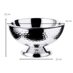 Seau à champagne EDZARD, seau à bouteilles Capri, acier inoxydable poli brillant, à motifs à l'extérieur, ø 43 cm, H 24 cm EDZARD-SHOP.com