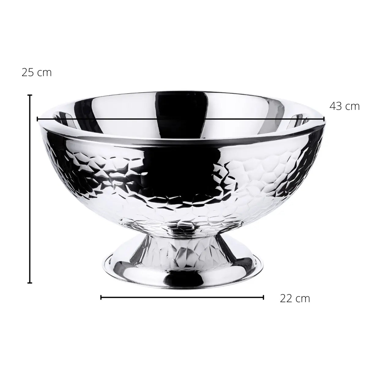 Seau à champagne EDZARD, seau à bouteilles Capri, acier inoxydable poli brillant, à motifs à l'extérieur, ø 43 cm, H 24 cm EDZARD-SHOP.com