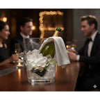 Seau à champagne verre martelé fumé AULICA