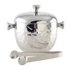 Seau à glaçons argent double paroi avec pince 16x16x18cm AULICA
