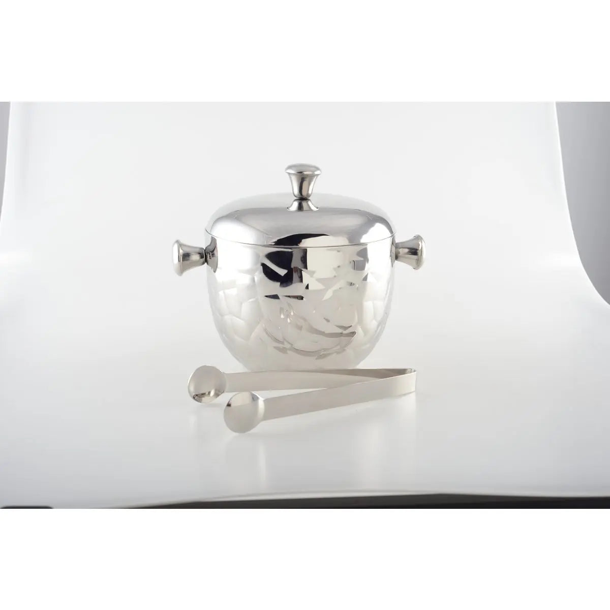 Seau à glaçons argent double paroi avec pince 16x16x18cm AULICA