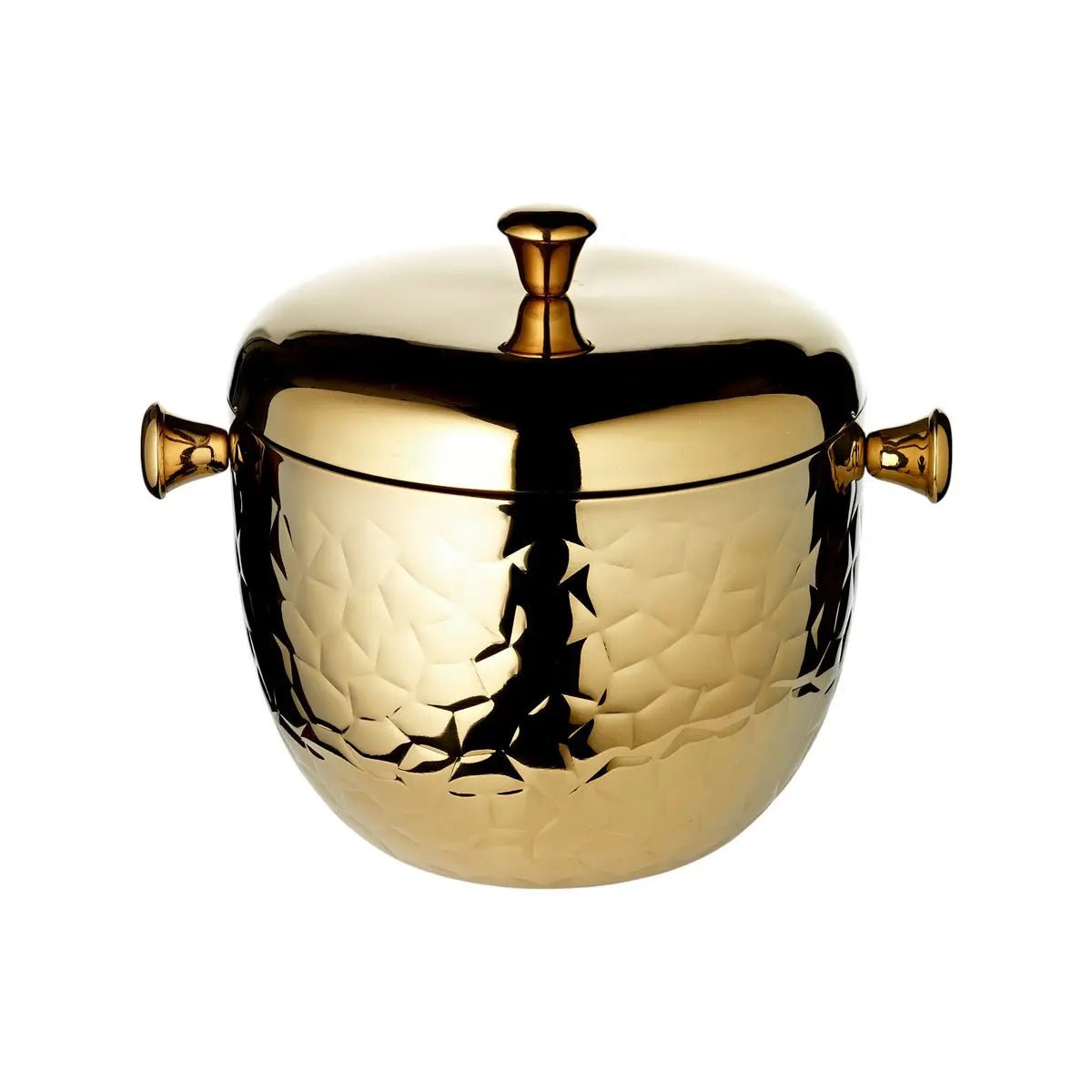 Seau de glace Rico Gold H 21 cm, avec tamis et pince à glace EDZARD-SHOP.com