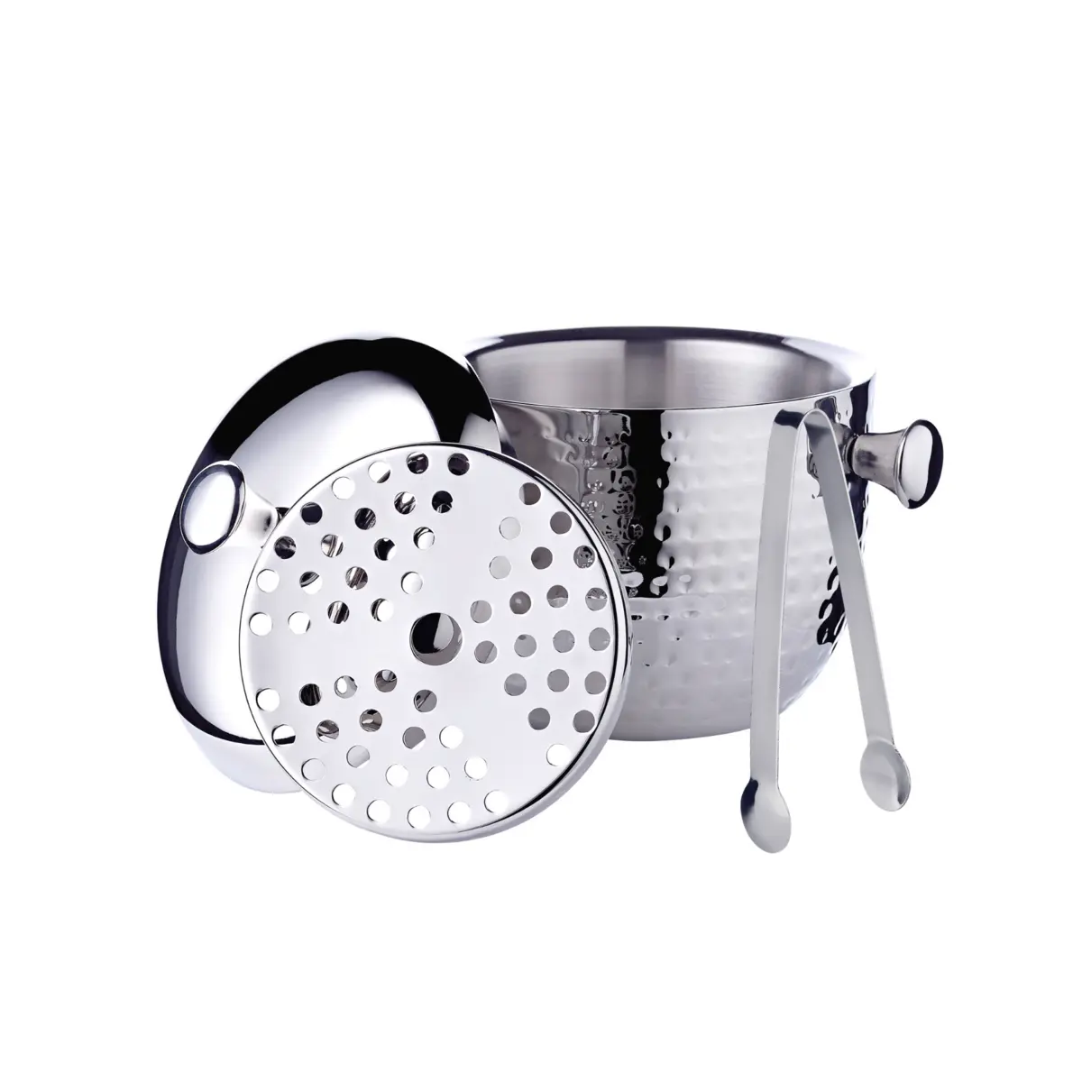 Seau de glace rico h 21 cm avec couvercle, tamis et pince à glace EDZARD-SHOP.com