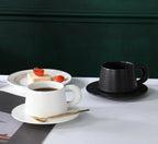 Service Café Nordique Céramique – Set Tasse Soucoupe Cuillère 220ml Dropshipman