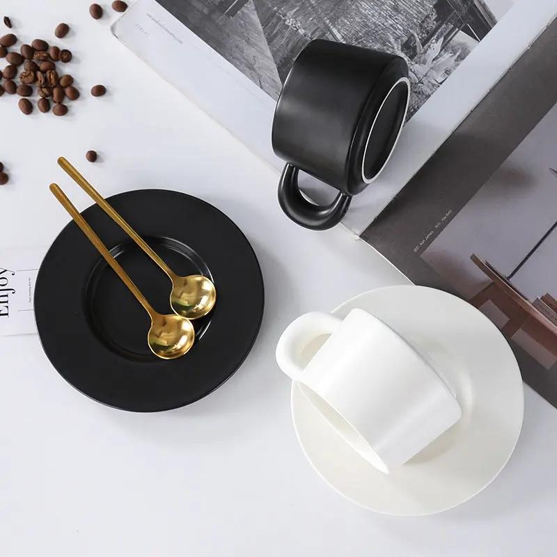 Simple Nordic Style Office Ceramic Coffee Cup Disc Suit Dropshipman