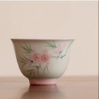 Service Thé Voyage Fleur Pêcher Premium – Dessiné Main Dropshipman