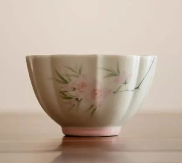 Service Thé Voyage Fleur Pêcher Premium – Dessiné Main Dropshipman