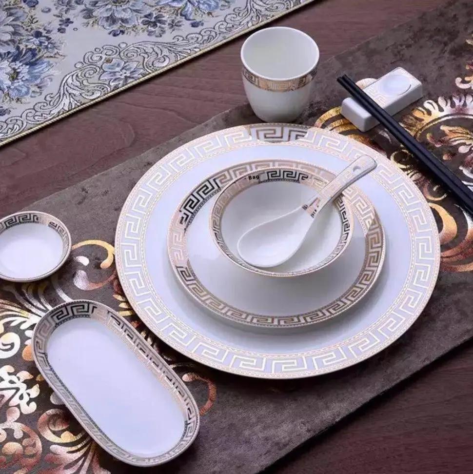 Service Vaisselle Palace Hôtel – Dressage Table Céramique Assiettes Ensemble Dropshipman
