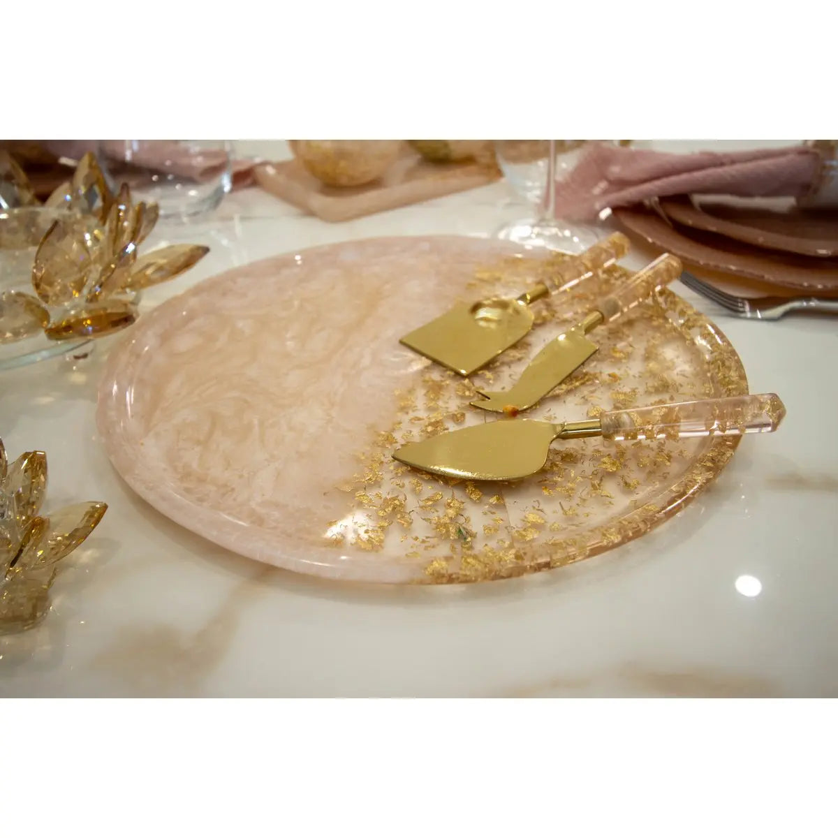 Service à fromage paillette - lot de 3 AULICA