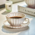 Service café céramique japonais rétro – Set tasse soucoupe porcelaine motifs floraux Dropshipman