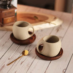 Service café japonais rétro créatif – Set tasse cuillère luxe vintage 250ml Dropshipman
