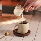 Service café japonais rétro créatif – Set tasse cuillère luxe vintage 250ml Dropshipman