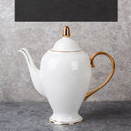 Service café porcelaine fine dorures or – Set thé après-midi 6 tasses style occidental Dropshipman