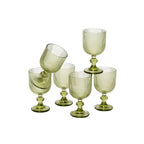 Service de verres à vin Merlot Vert clair Mica Decorations