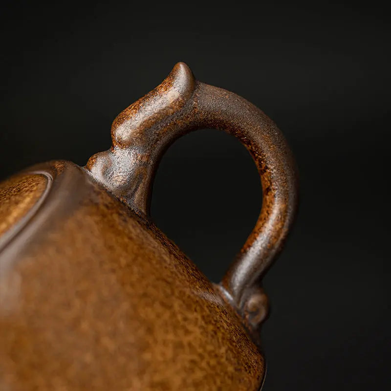 Service thé Kung Fu salon réception  – Théière céramique anse dragon glaçure antique Dropshipman