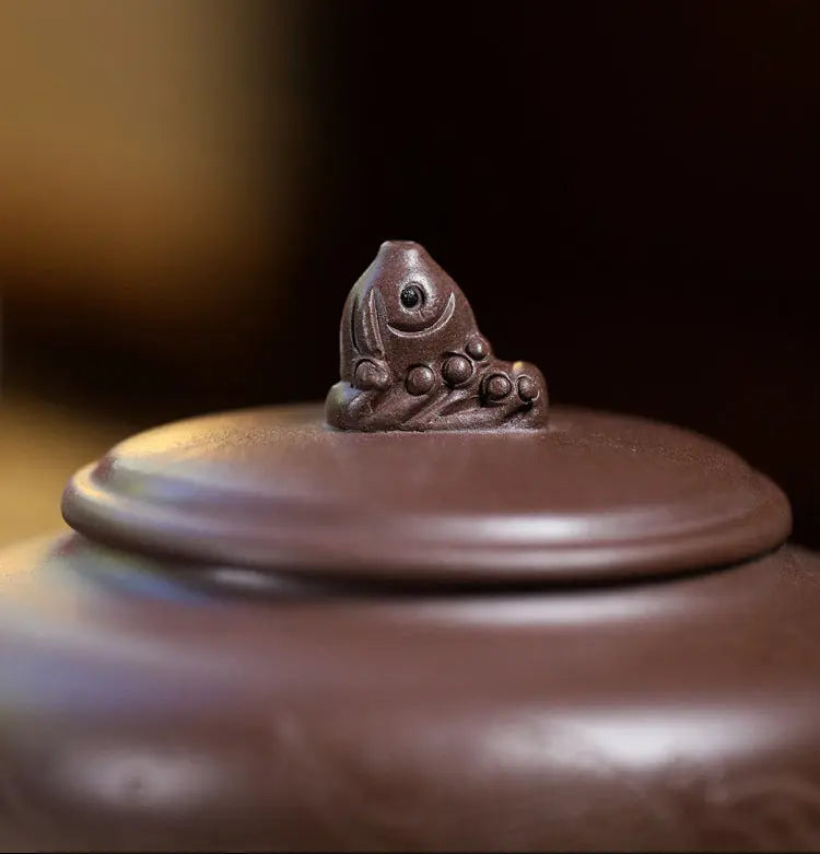 Service thé traditionnel chinois artisanal sable violet Kung Fu fait main – Théière argile violette luxe doux rétro art du thé Dropshipman