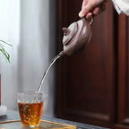 Service thé traditionnel chinois artisanal sable violet Kung Fu fait main – Théière argile violette luxe doux rétro art du thé Dropshipman