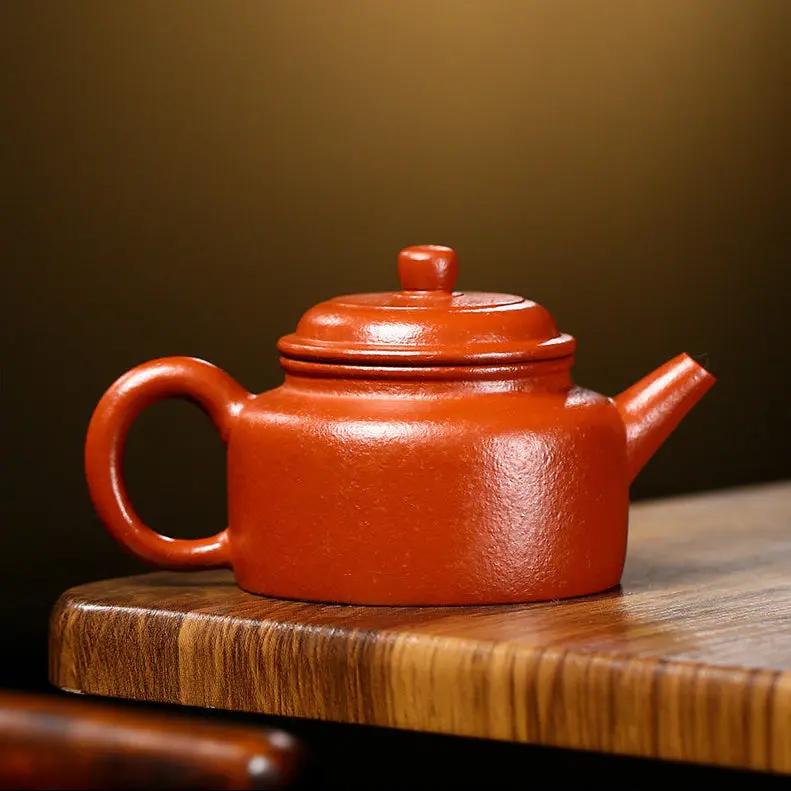 Service thé traditionnel chinois sable cinabre Dezhong Kung Fu – Théière sable violet peint main Dropshipman