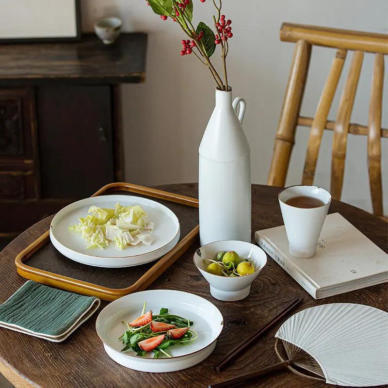 Service vaisselle Jingdezhen assiette tasse bol céramique – Set table  minimaliste nordique Dropshipman