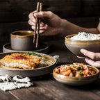 Service vaisselle céramique antique – Set assiettes bols style japonais rétro rustique Dropshipman