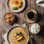 Service vaisselle céramique antique – Set assiettes bols style japonais rétro rustique Dropshipman