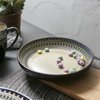 Service vaisselle céramique européen – Set relief Bohemia restaurant assiettes bols tasses Dropshipman