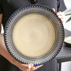 Service vaisselle céramique européen – Set relief Bohemia restaurant assiettes bols tasses Dropshipman