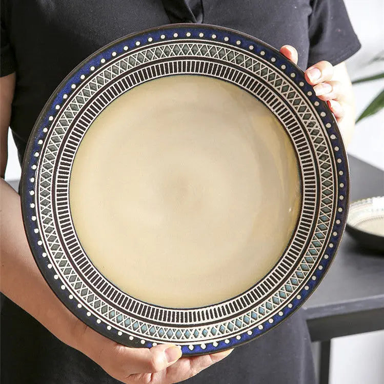 Service vaisselle céramique européen – Set relief Bohemia restaurant assiettes bols tasses Dropshipman