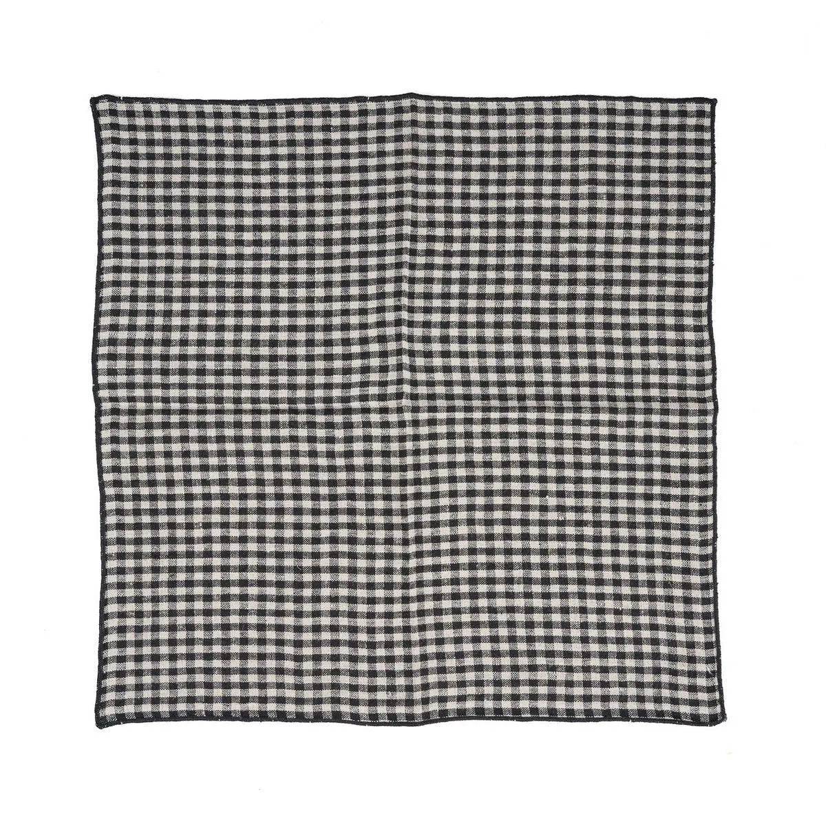 Serviette The Picknick - Noir Naturel - 45x45 Bazar Bizar Living