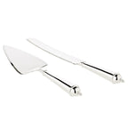 Serviette à gâteau et couteau à gâteau EDZARD, argenté, résistant au ternissement, longueur du couteau 32 cm, longueur du levier 28 cm EDZARD-SHOP.com