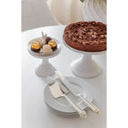 Serviette à gâteau et couteau à gâteau EDZARD, argenté, résistant au ternissement, longueur du couteau 32 cm, longueur du levier 28 cm EDZARD-SHOP.com