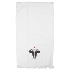 Serviette invitée 40x66 cm Coton blanc Clayre & Eef.